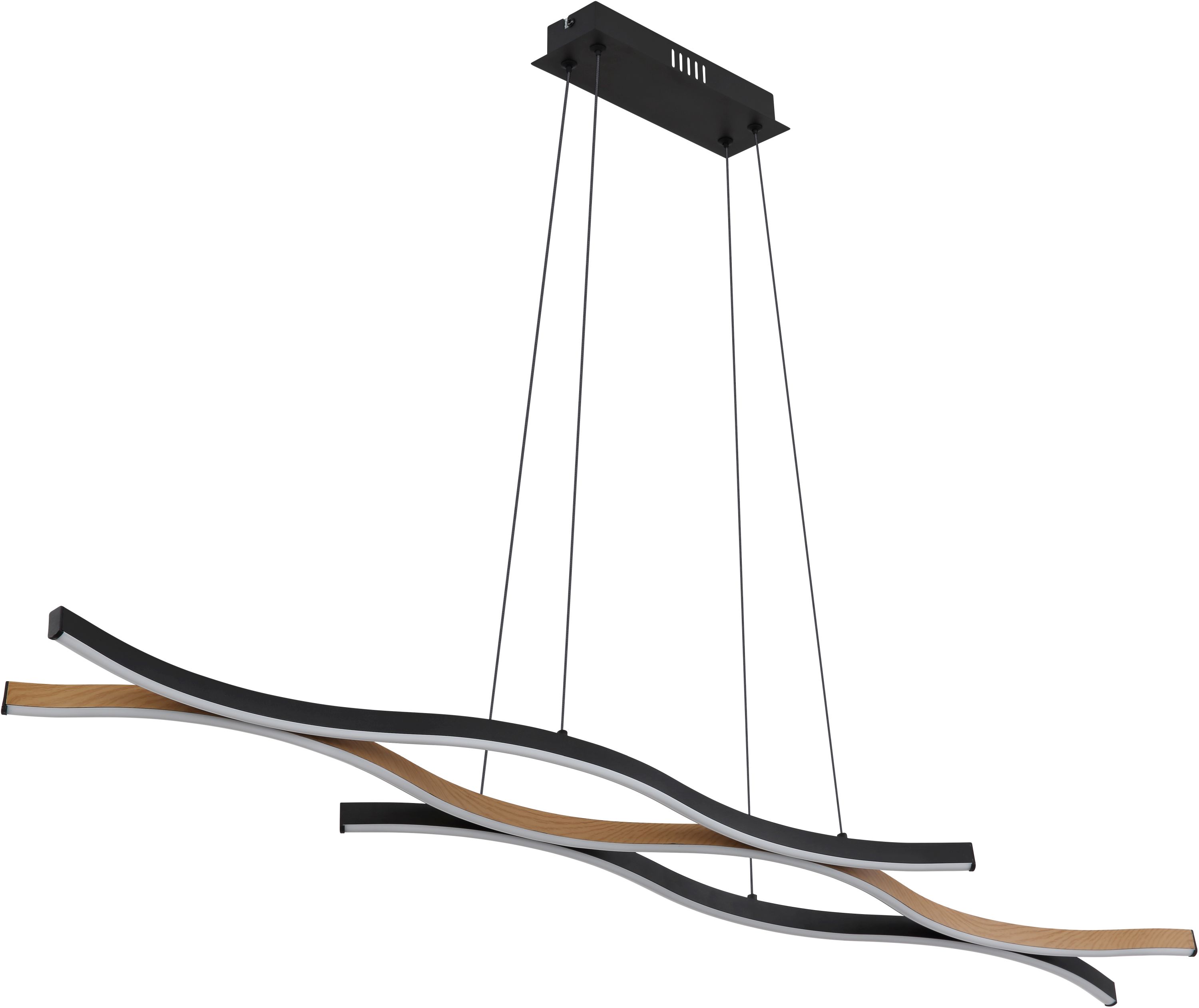 Globo Lighting Geronimo Pendelleuchte 3x35 W schwarz-holz 67206HW