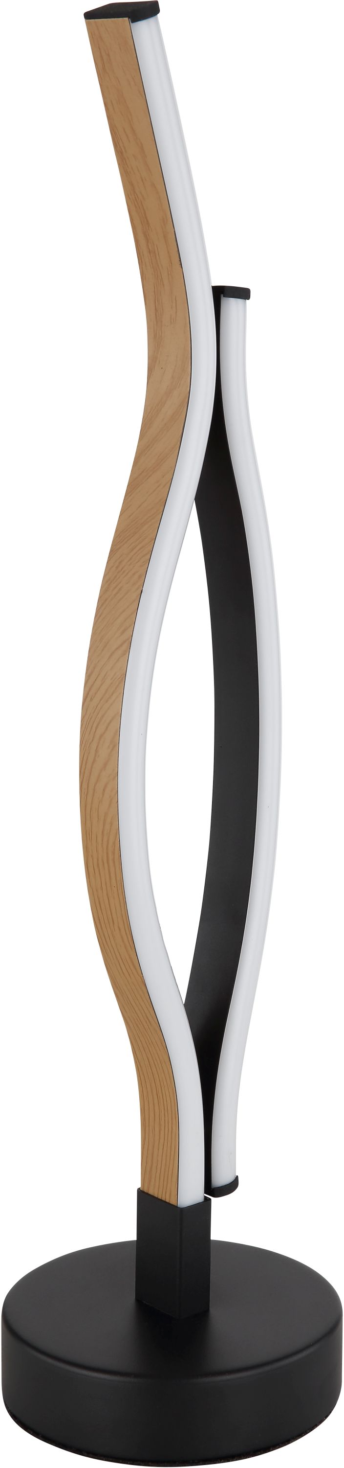 Globo Lighting Geronimo Tischlampe 2x12 W schwarz-holz 67206TW