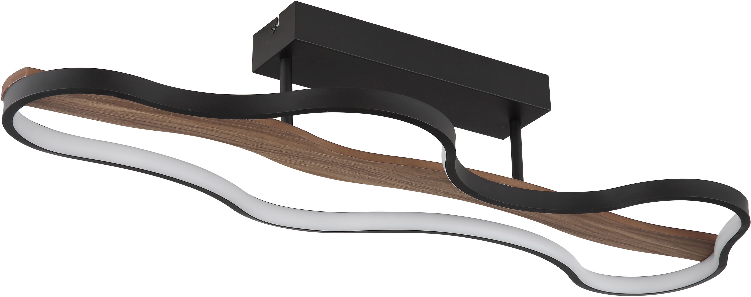 Globo Lighting Bezzy Deckenlampe 1x30 W schwarz-holz 67181D