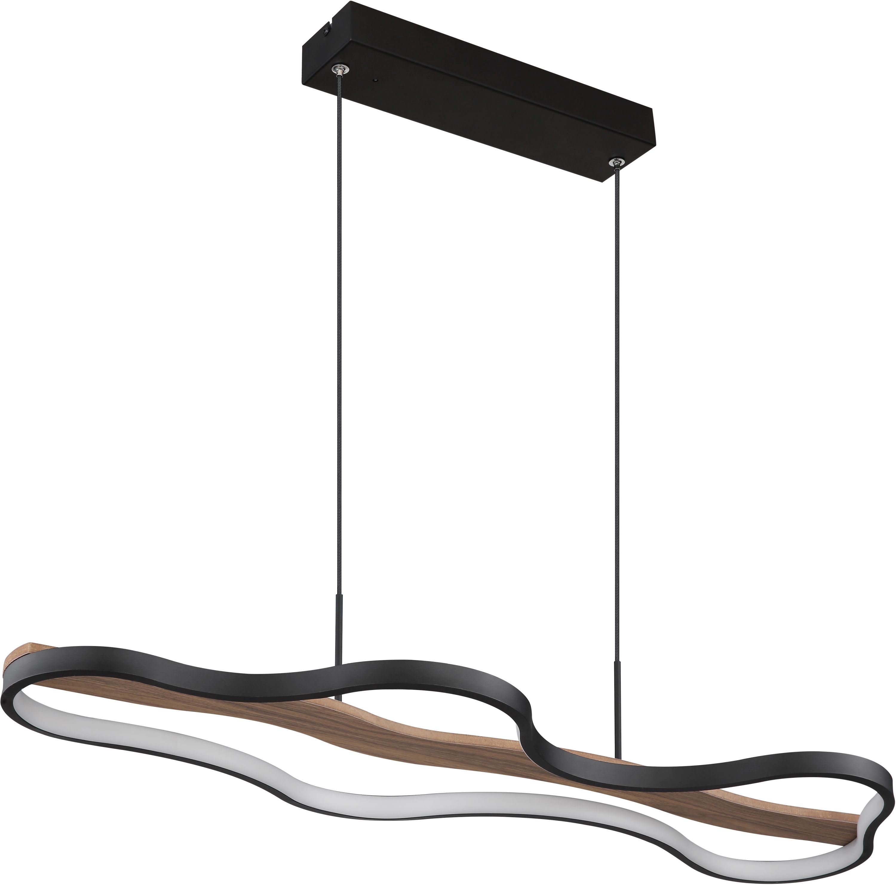 Globo Lighting Bezzy Pendelleuchte 1x30 W schwarz-holz 67181H