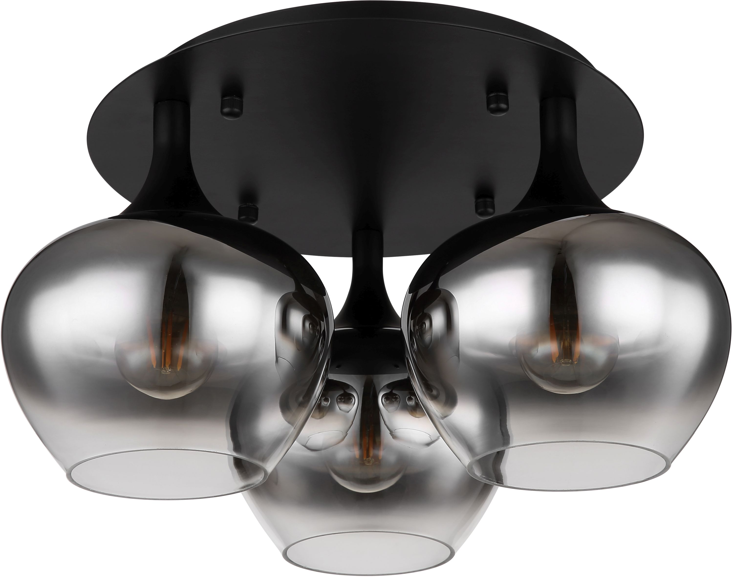 Globo Lighting Maxy Deckenlampe 3x40 W schwarz-verraucht 15548-3D