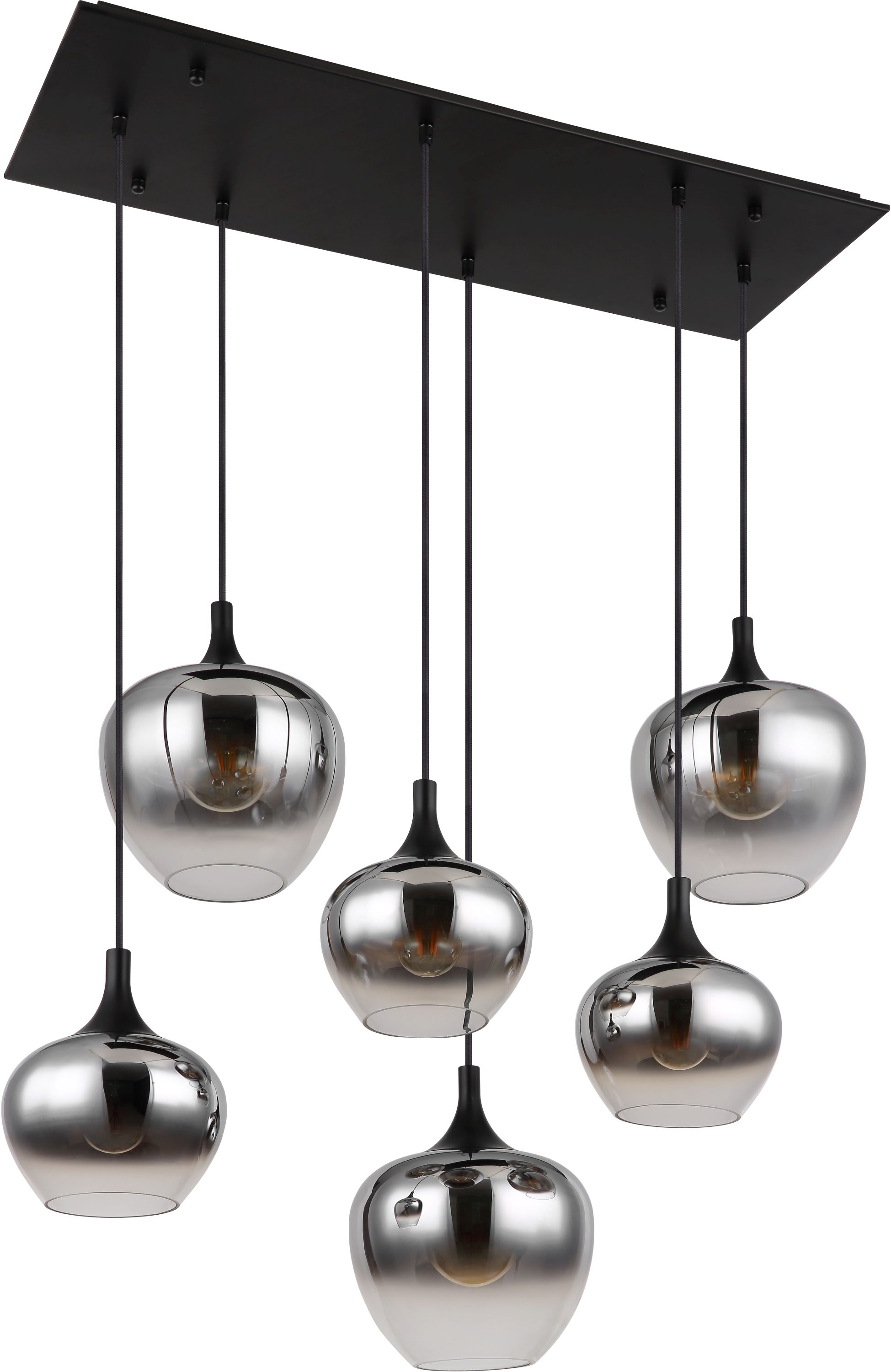 Globo Lighting Maxy Pendelleuchte 6x40 W schwarz 15548-6H