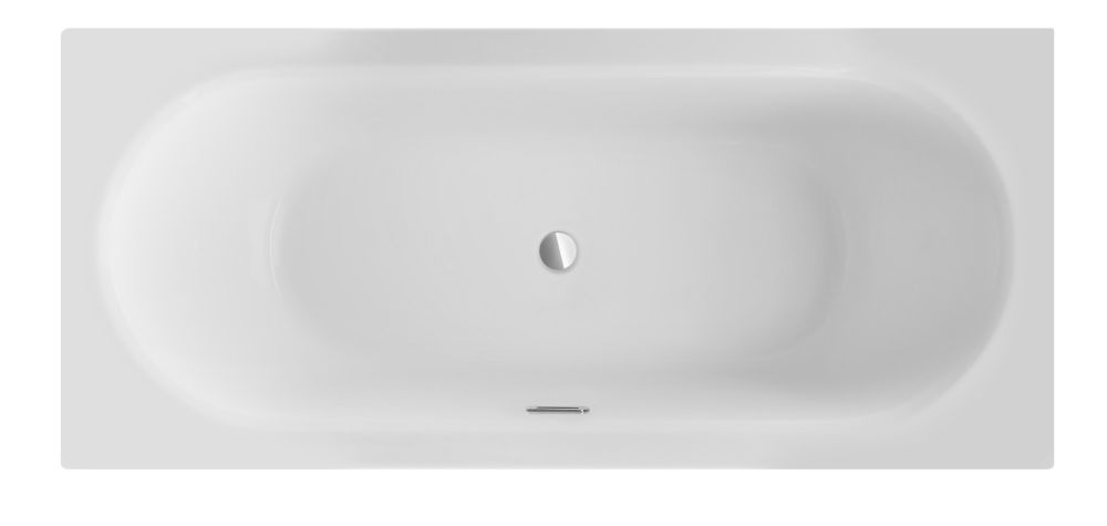 Besco Vitae Slim+ Schlanke rechteckige Badewanne 180x80 cm weiß #WAV180SB+