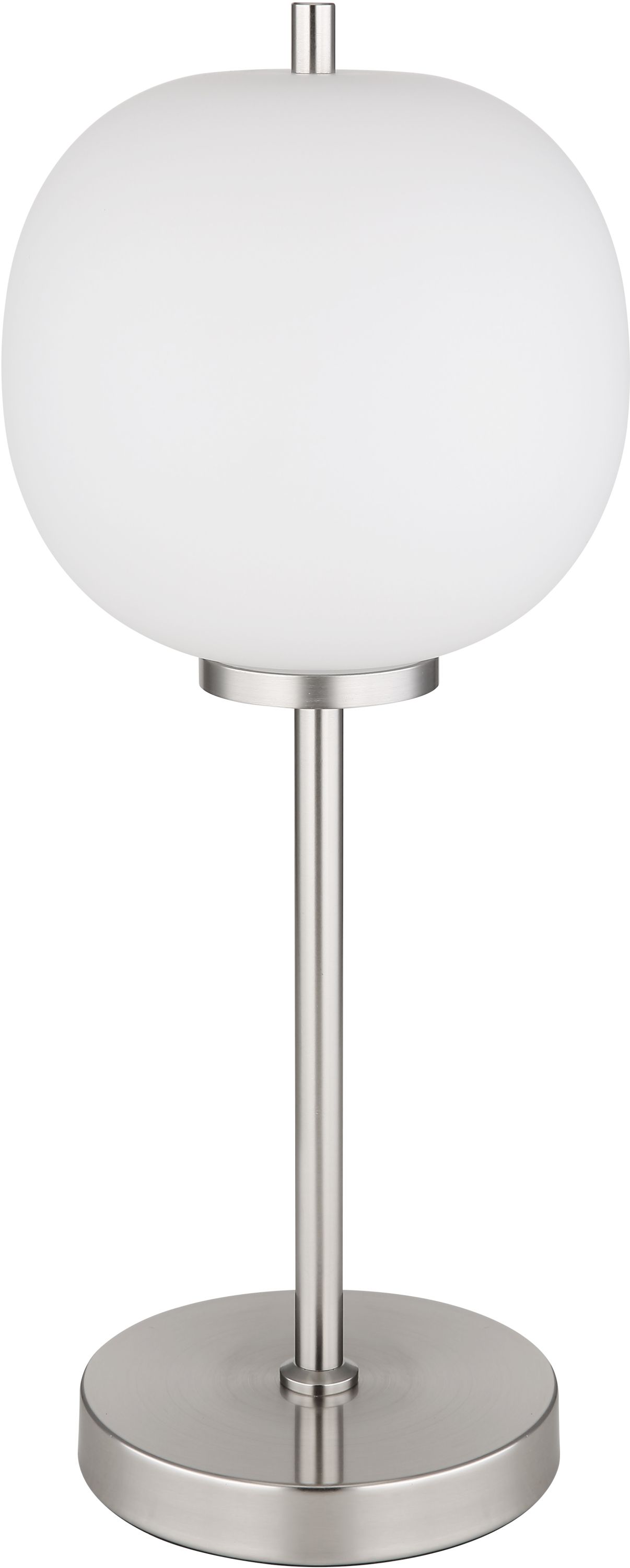 Globo Lighting Blacky I Tischlampe 1x40 W weiß-nickel 15345TNO