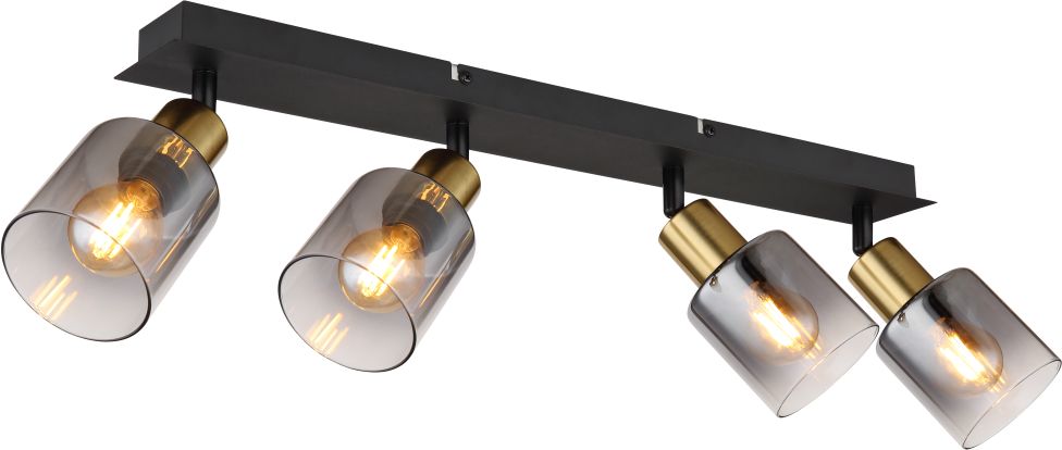 Globo Lighting Hollys Deckenlampe 4x40 W schwarz-gold 54310-4
