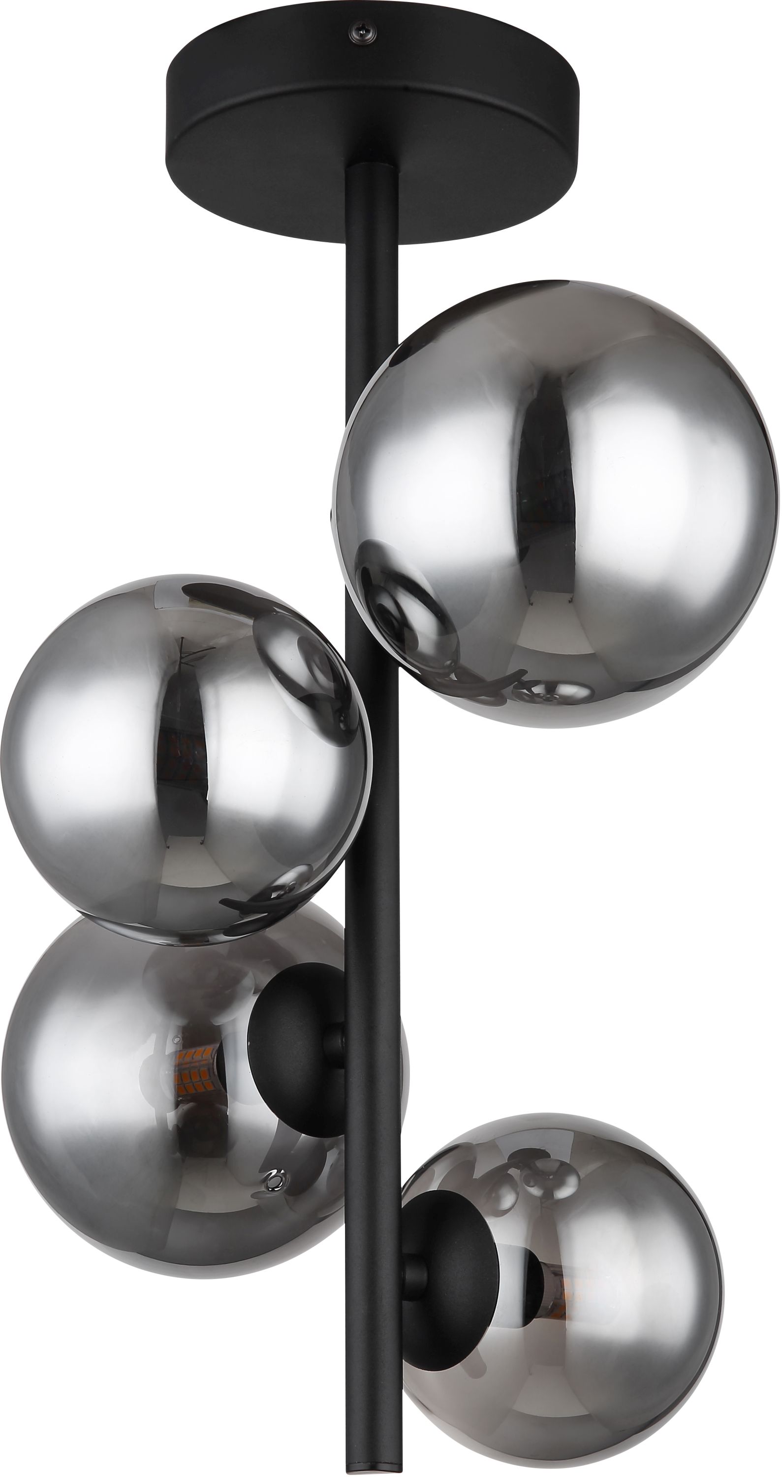 Globo Lighting Riha Deckenlampe 4x3.5 W schwarz-verraucht 56133-4D