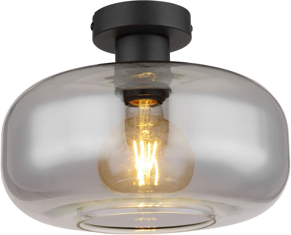 Globo Lighting Giuseppe Deckenlampe 1x40 W schwarz-verraucht 15566D