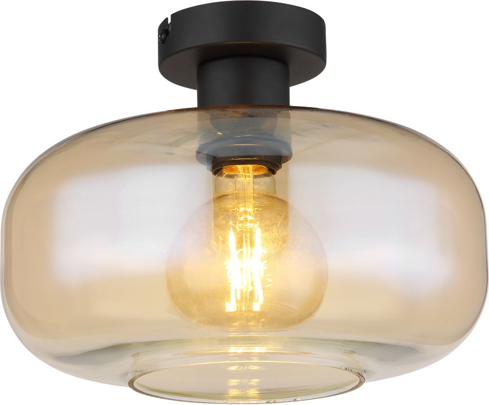 Globo Lighting Giuseppe Deckenlampe 1x40 W schwarz-bernstein 15566DA