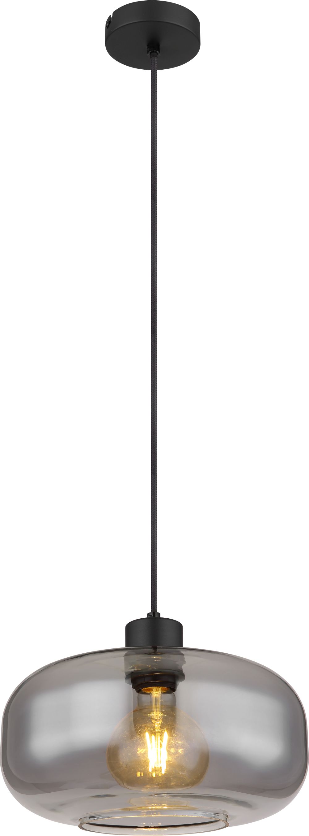 Globo Lighting Giuseppe Pendelleuchte 1x40 W schwarz-verraucht 15566H