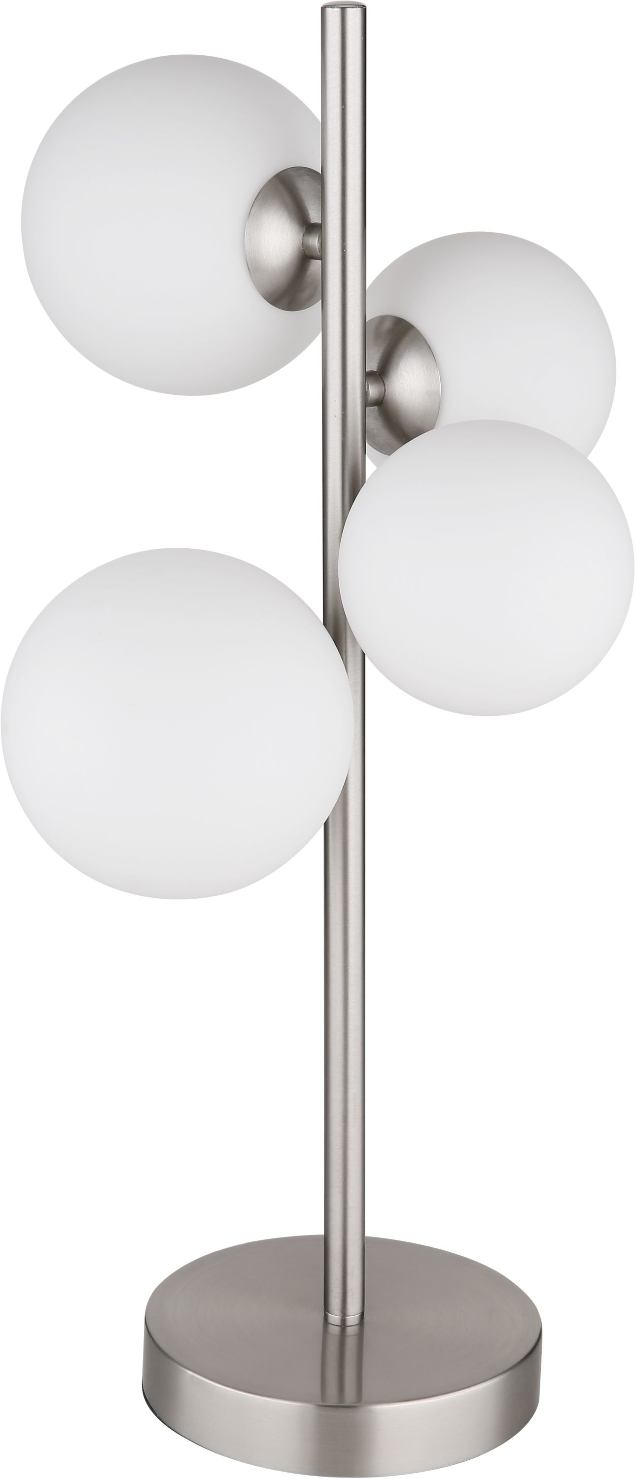 Globo Lighting Riha Tischlampe 4x3.5 W weiß-nickel 56140-4T