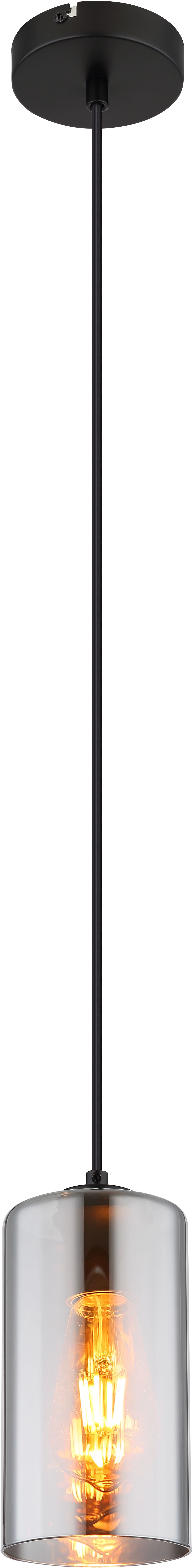 Globo Lighting Olly Pendelleuchte 1x25 W schwarz-verraucht 21002H