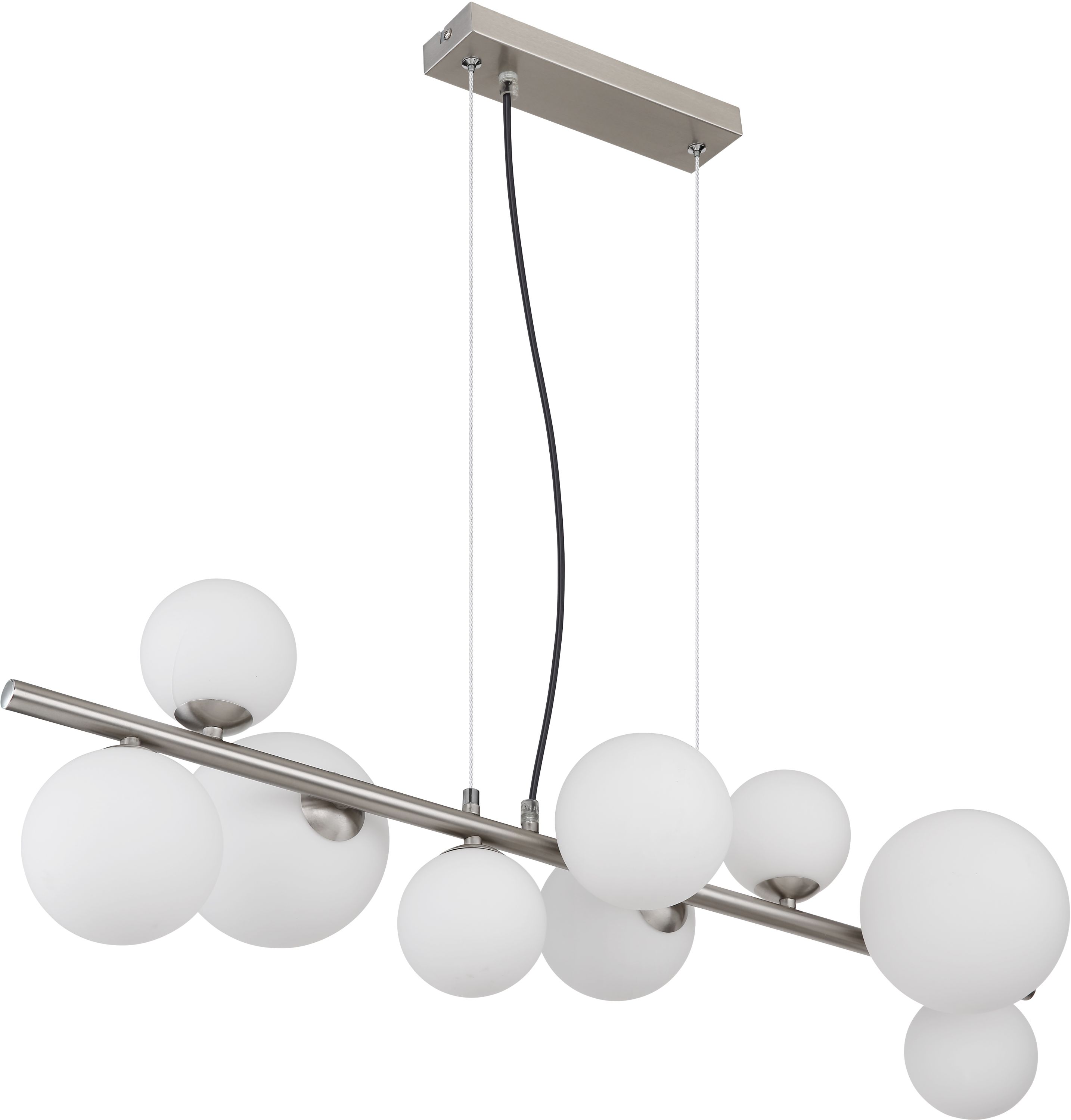 Globo Lighting Riha Pendelleuchte x3.5 W weiß-nickel 56140-9H