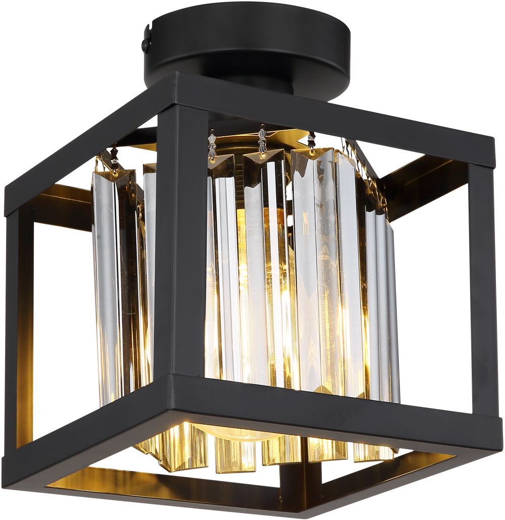 Globo Lighting Mathilde Deckenlampe 1x40 W schwarz-verraucht 15697D
