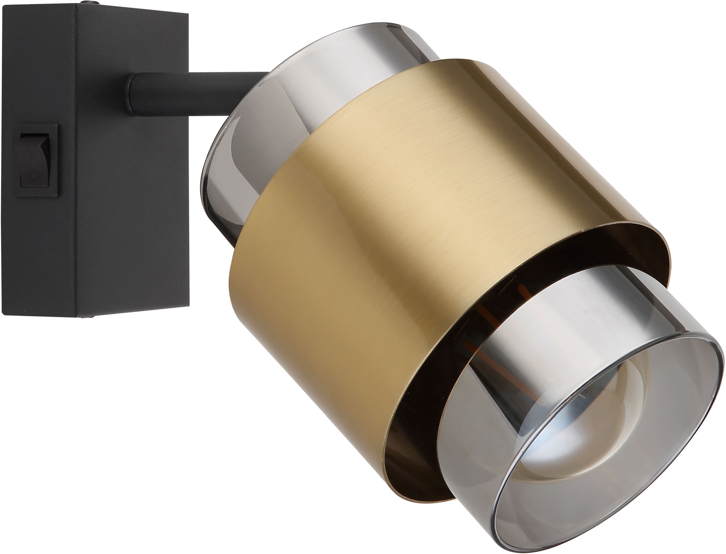 Globo Lighting Milley Leuchter 1x40 W schwarz-messing-verraucht 15560-1