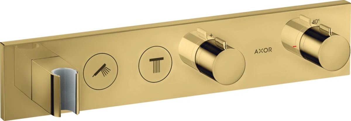 Axor ShowerSolutions Badewannen- und Duscharmatur Unterputz mit Thermostat weiß-gold 18355990