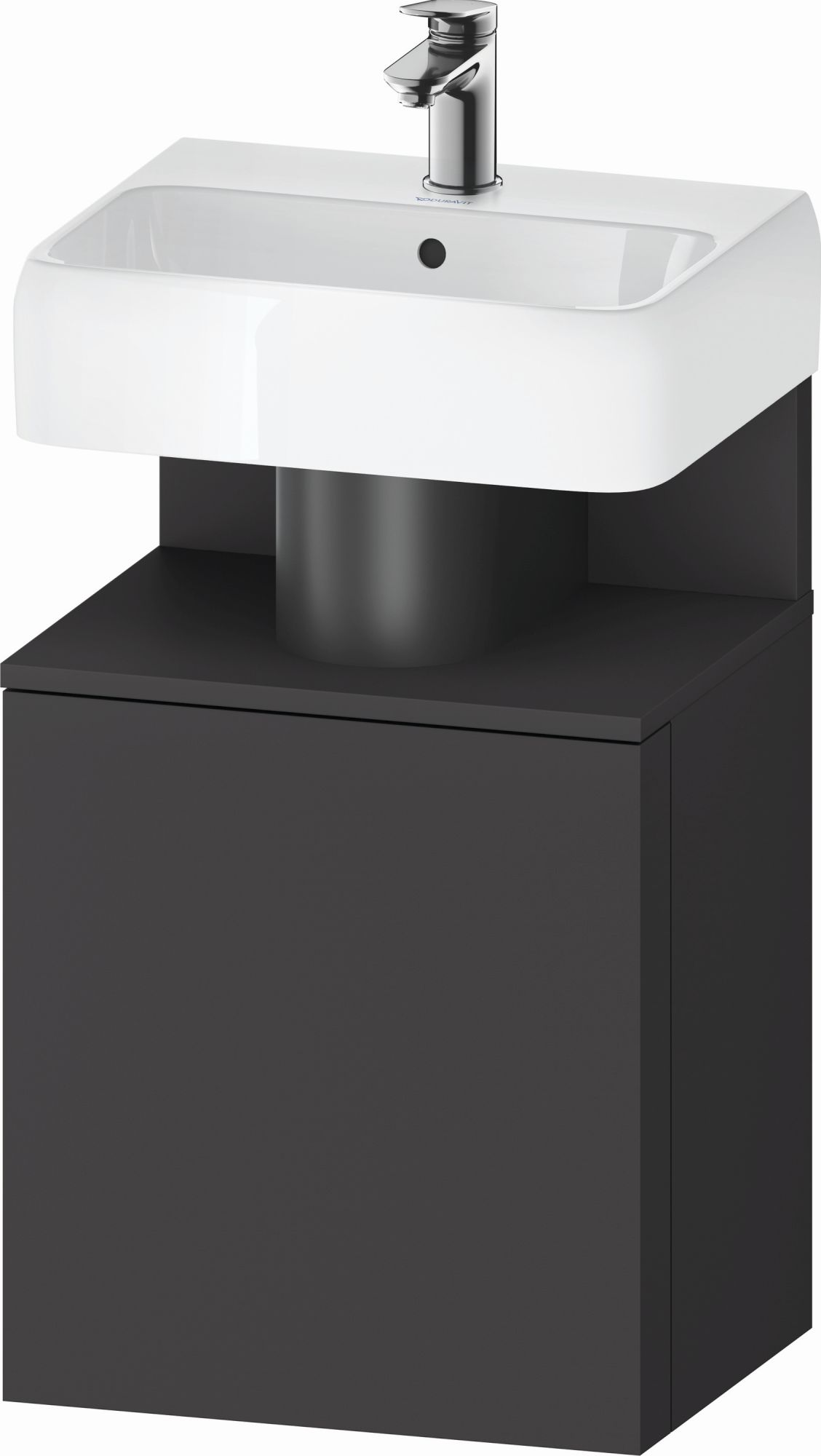 Duravit Qatego Kabinett 44x35x64.5 cm Unterschrank hängend graphit QA4076R49490000