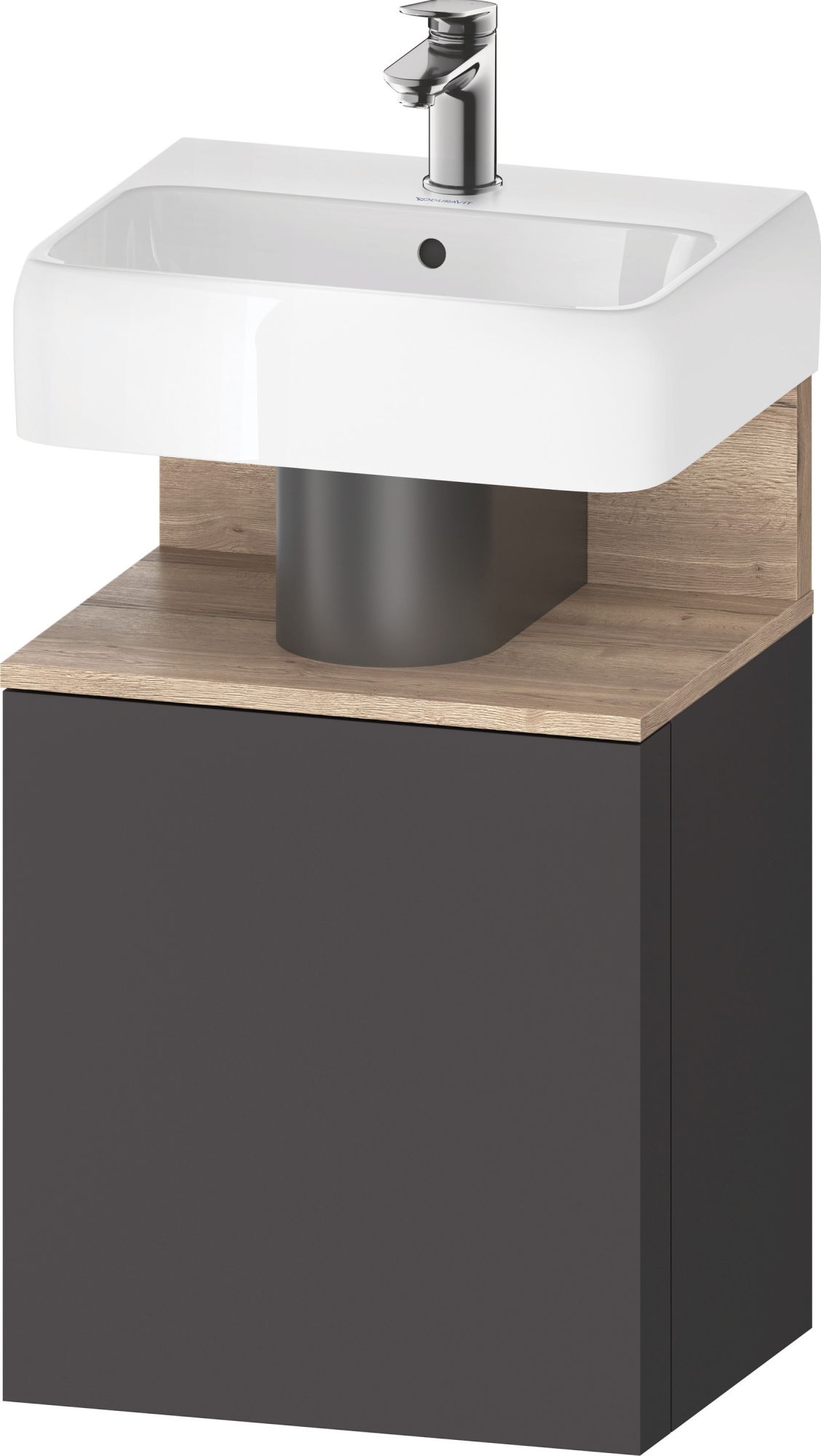 Duravit Qatego Kabinett 44x35x64.5 cm Unterschrank hängend graphit-eiche QA4076R55490000