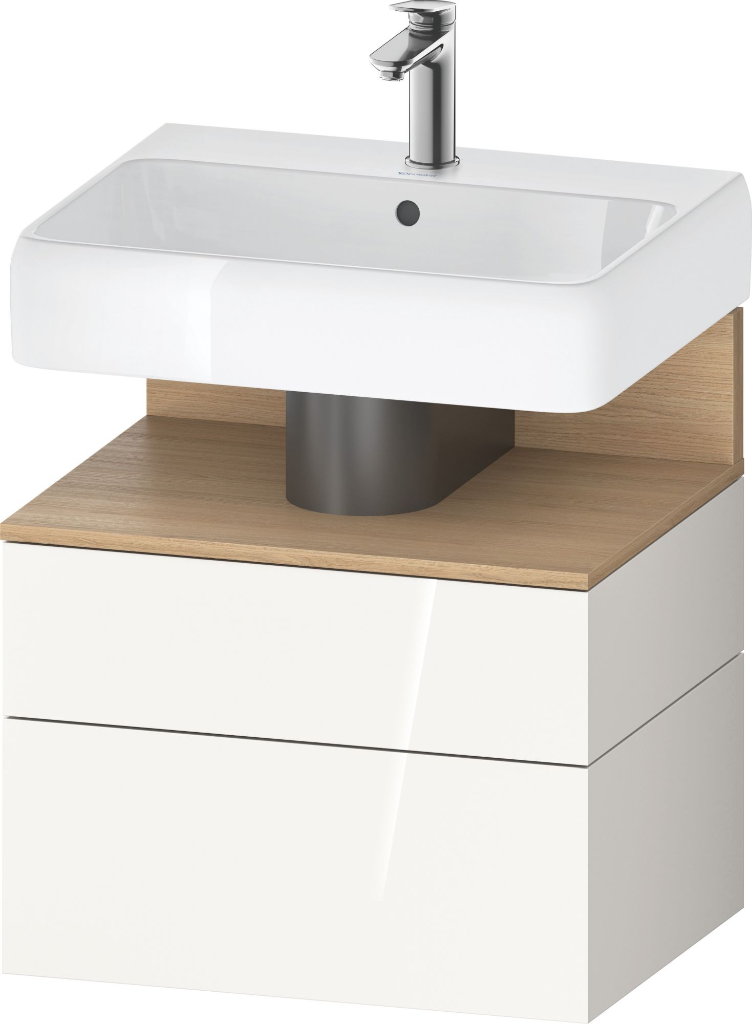 Duravit Qatego Kabinett 59x47x59 cm Unterschrank hängend weiß-eiche QA4393030220010