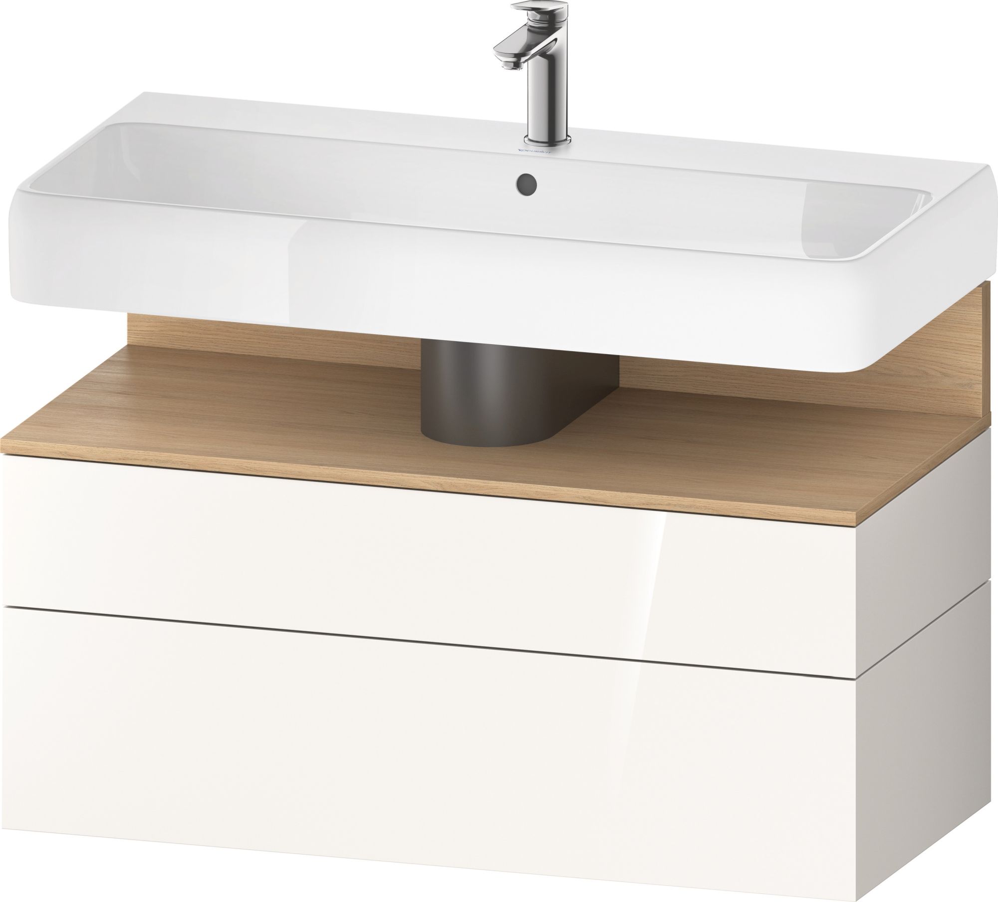 Duravit Qatego Kabinett 99x47x59 cm Unterschrank hängend weiß-eiche QA4395030220010