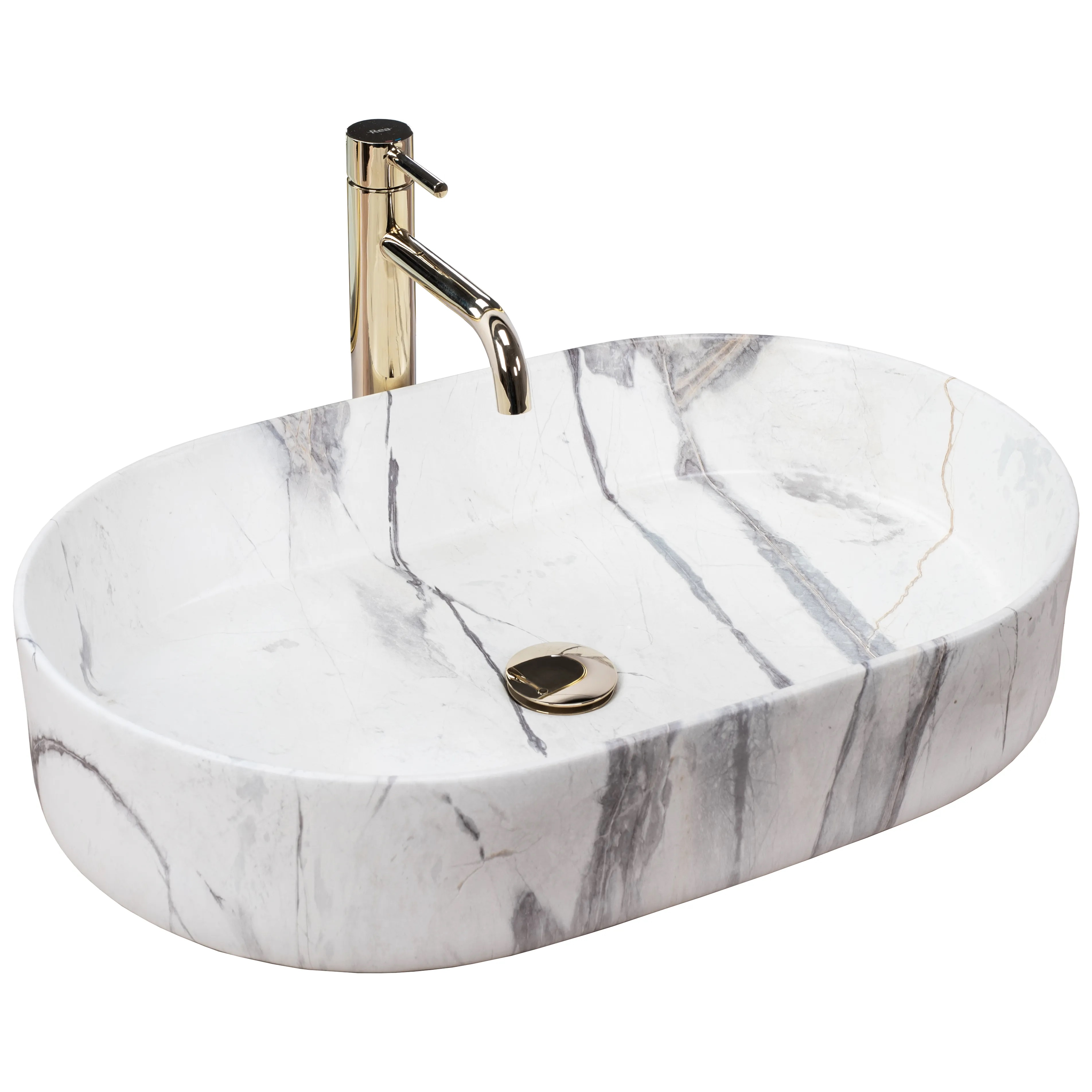 Rea Nadia Waschbecken 61x38.5 cm oval Aufsatzwaschbecken REA-U5800