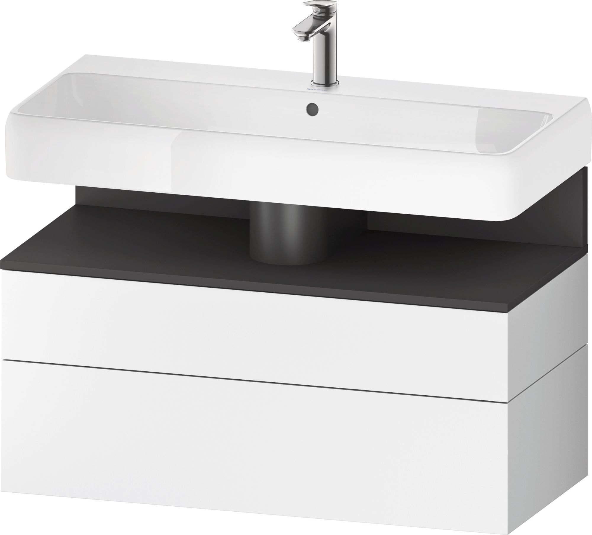 Duravit Qatego Kabinett 99x47x59 cm Unterschrank hängend weiß-graphit QA4395049180010