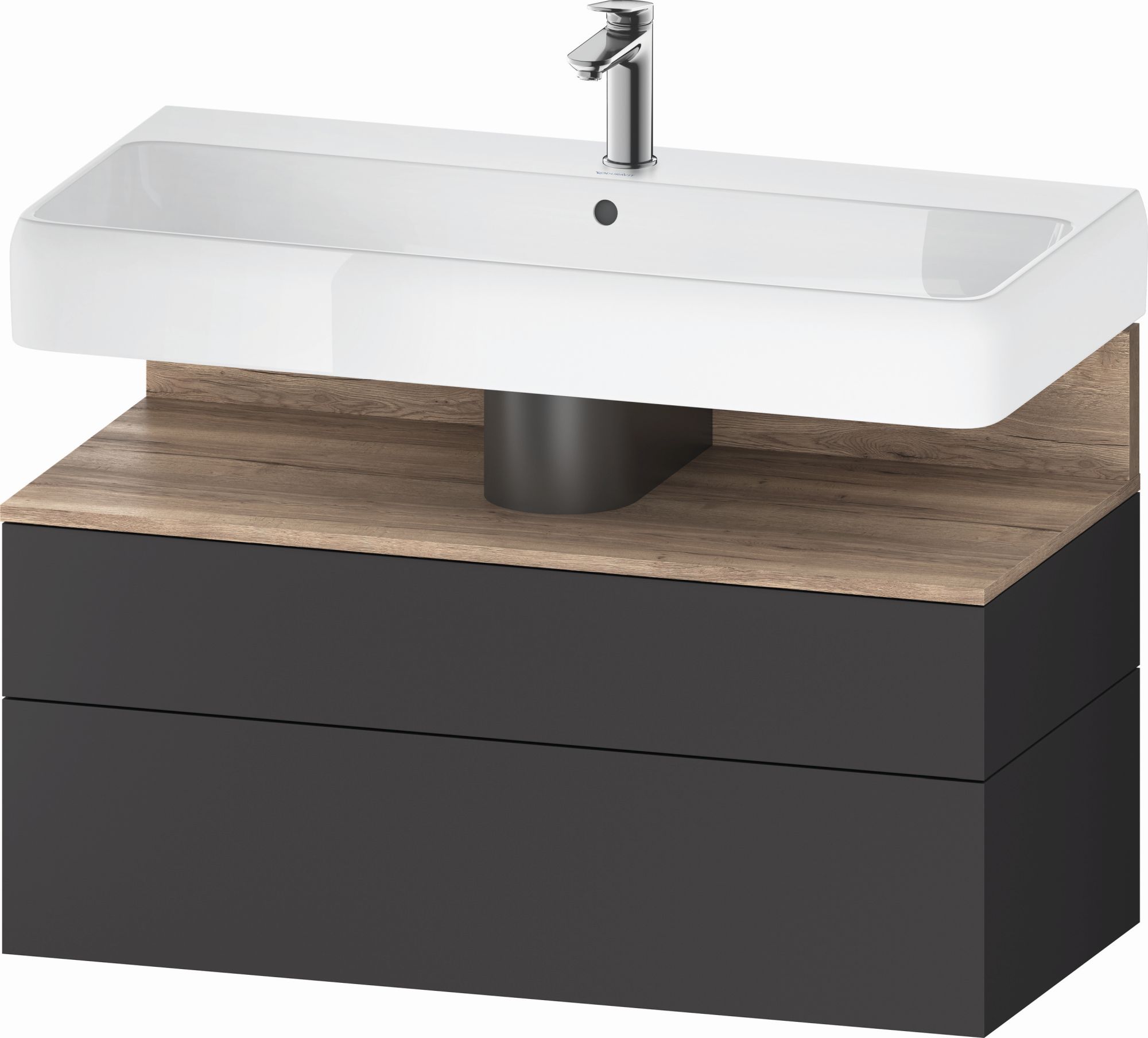 Duravit Qatego Kabinett 99x47x59 cm Unterschrank hängend graphit-eiche QA4395055490010
