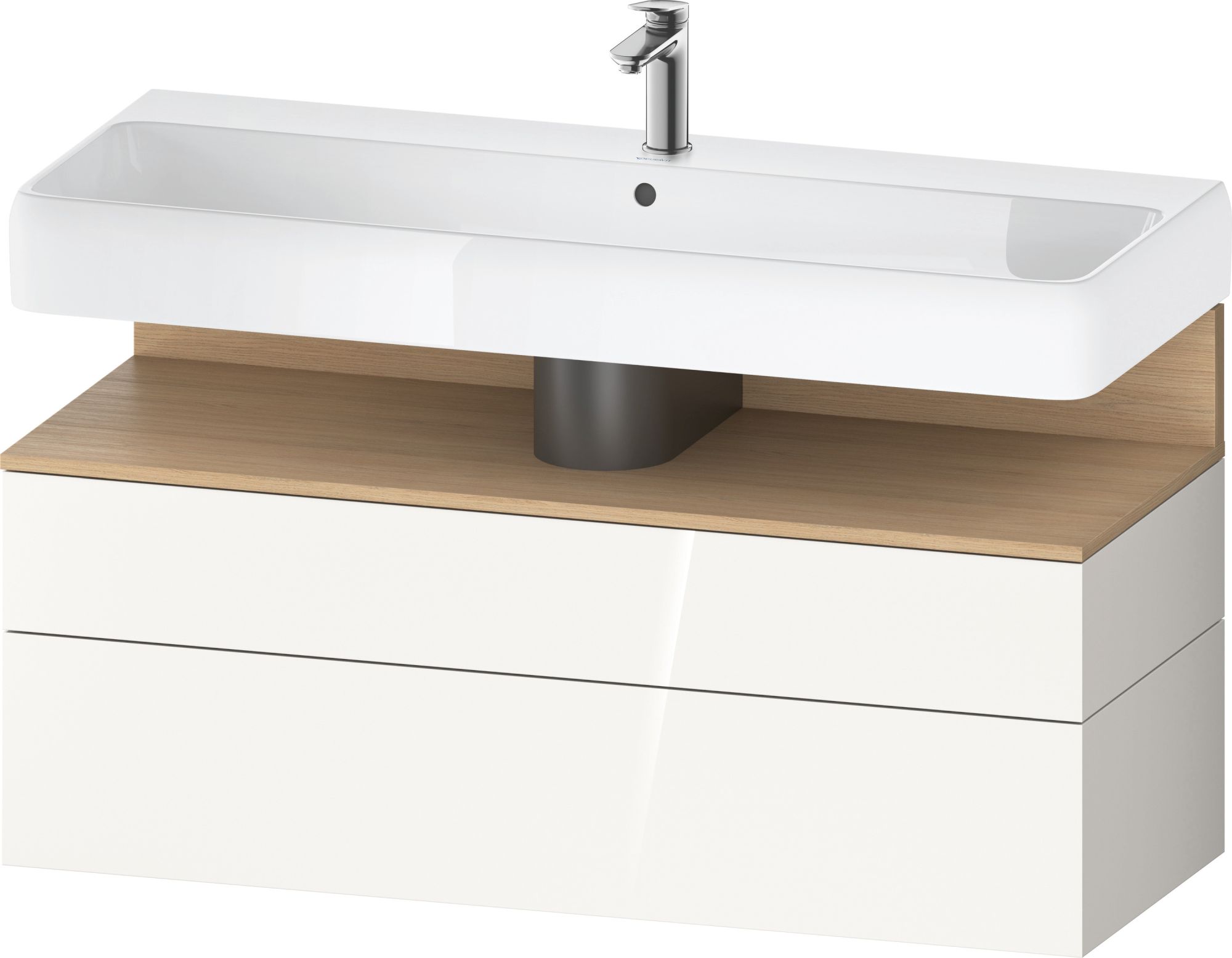 Duravit Qatego Kabinett 119x47x59 cm Unterschrank hängend weiß-eiche QA4396030220010