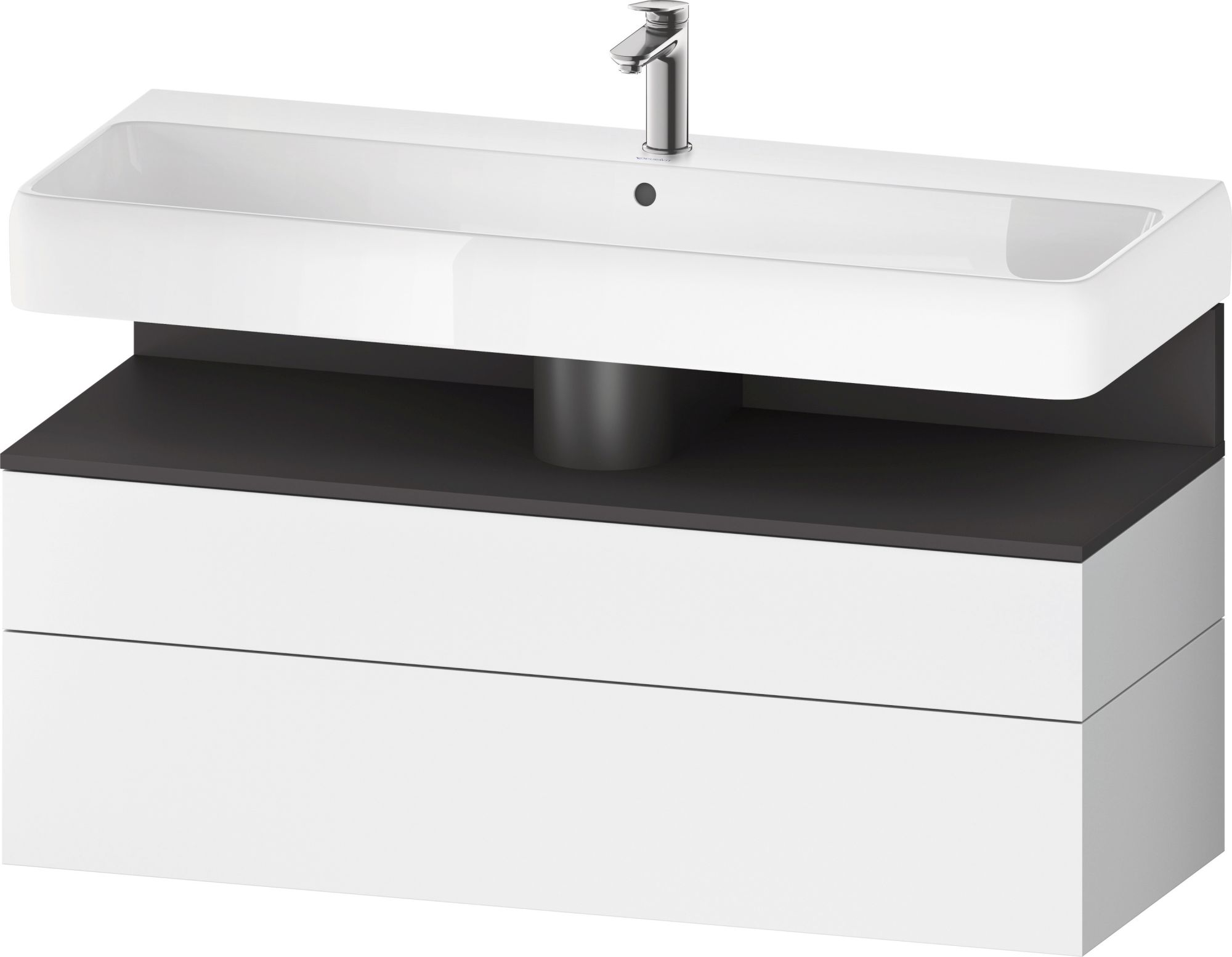 Duravit Qatego Kabinett 119x47x59 cm Unterschrank hängend weiß-graphit QA4396049180010