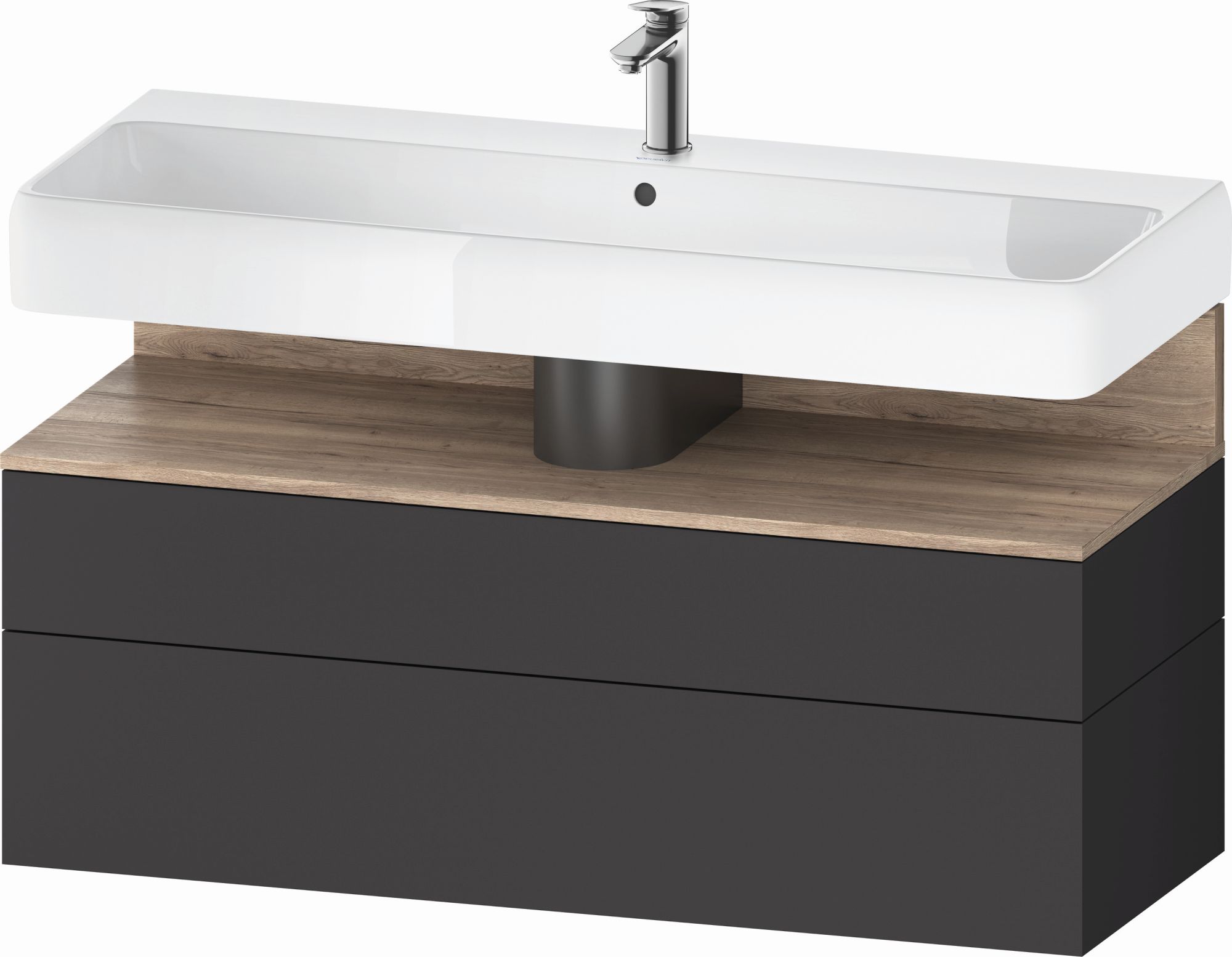 Duravit Qatego Kabinett 119x47x59 cm Unterschrank hängend graphit-eiche QA4396055490010
