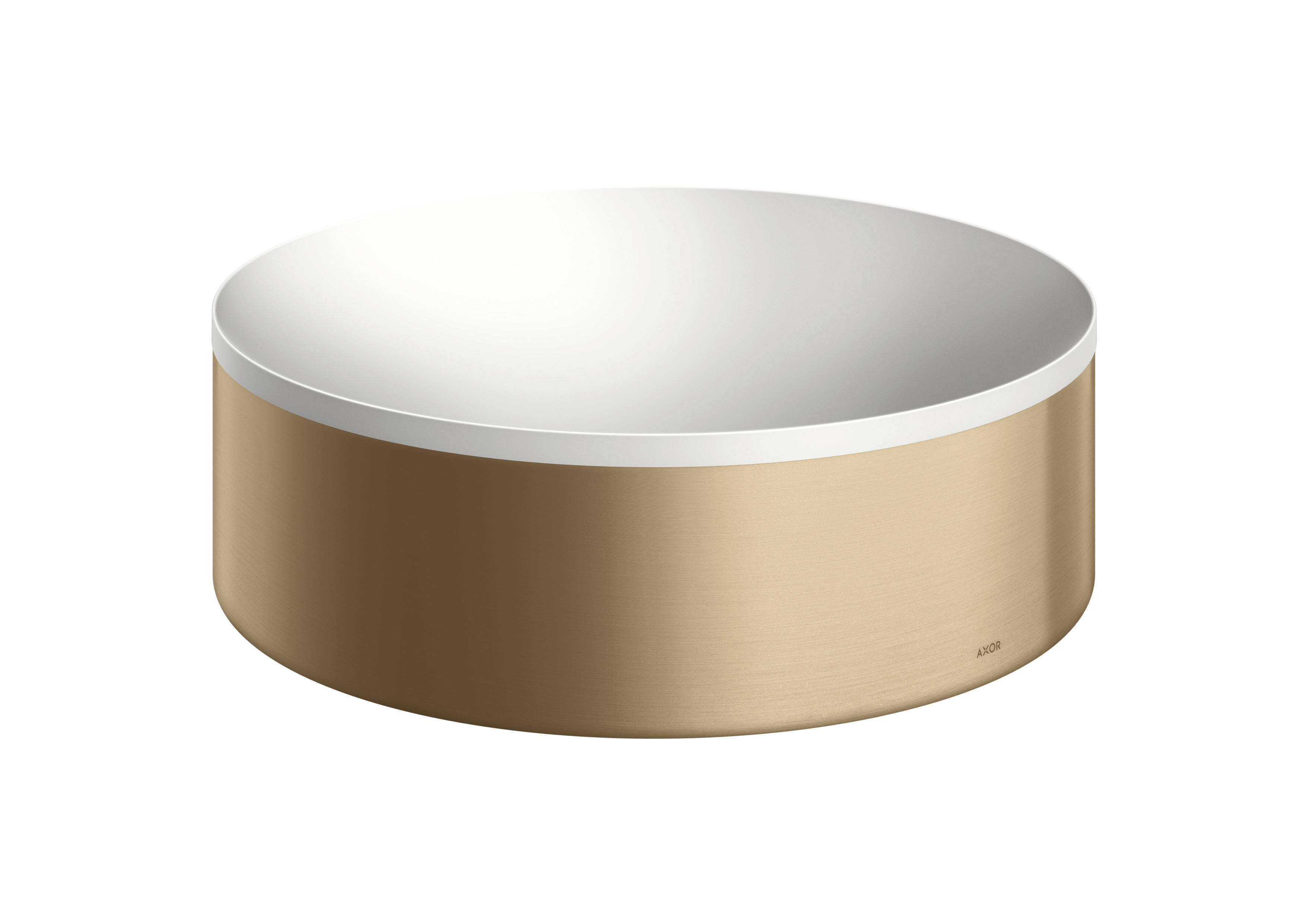 Axor Suite Waschbecken 30x30 cm rund Aufsatzwaschbecken weiß-braun/beige 42000140