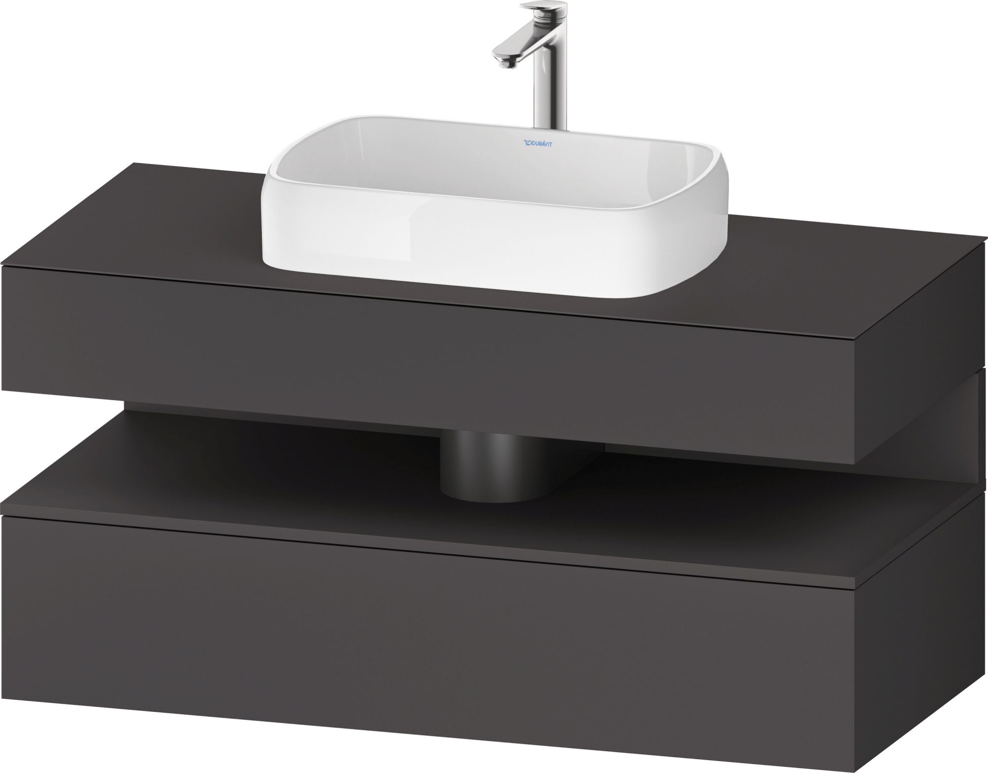 Duravit Qatego Kabinett 120x55x60 cm Unterschrank hängend graphit QA4732049490010
