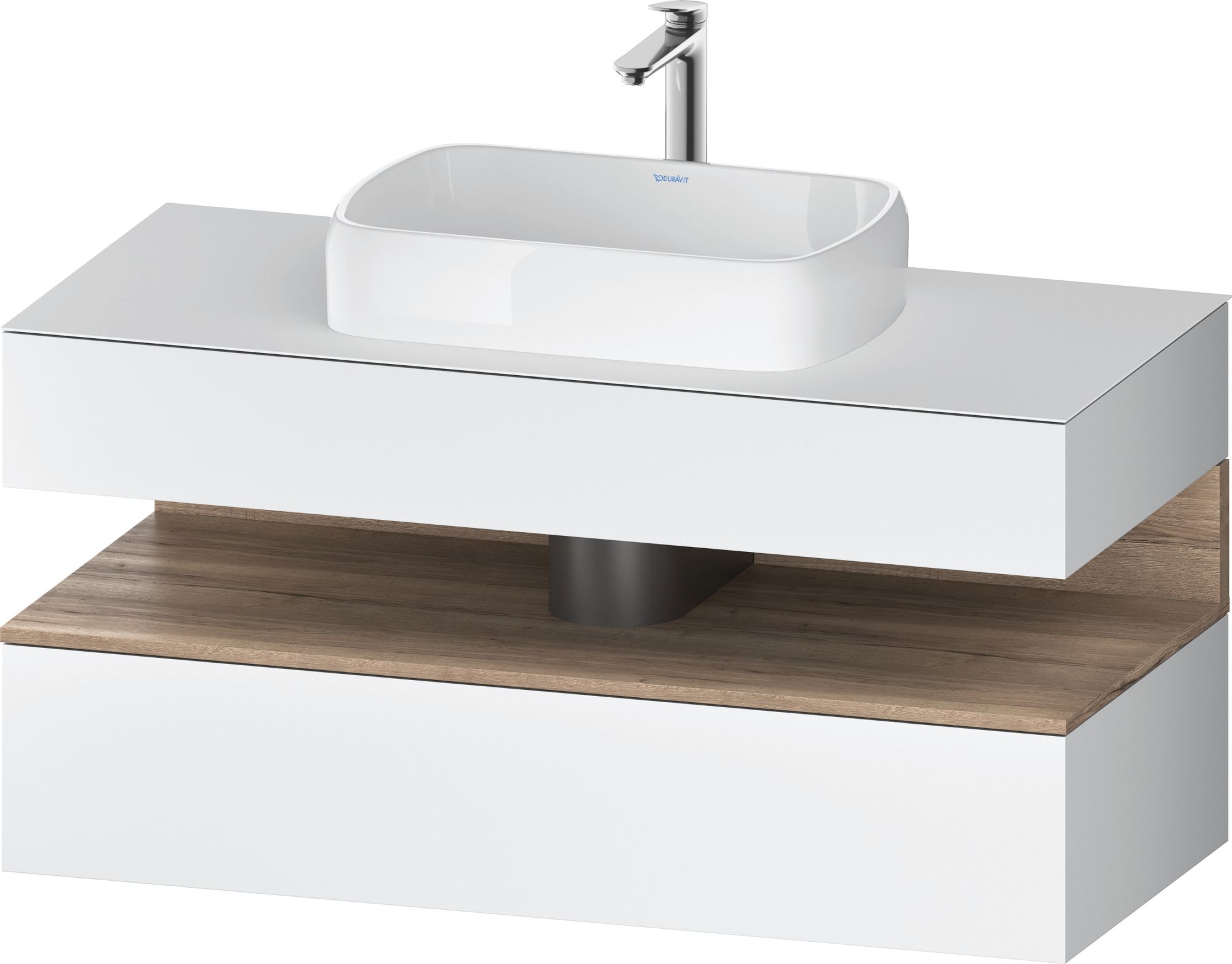 Duravit Qatego Kabinett 120x55x60 cm Unterschrank hängend weiß-eiche QA4732055180010