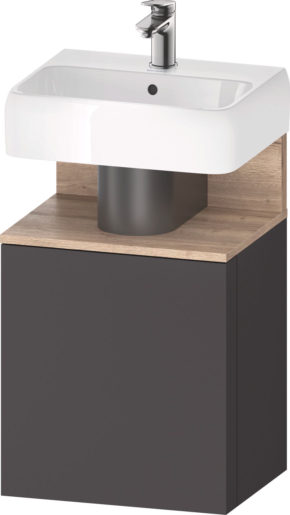 Duravit Qatego Kabinett 44x35x64.5 cm Unterschrank hängend graphit-holz QA4076L55490000