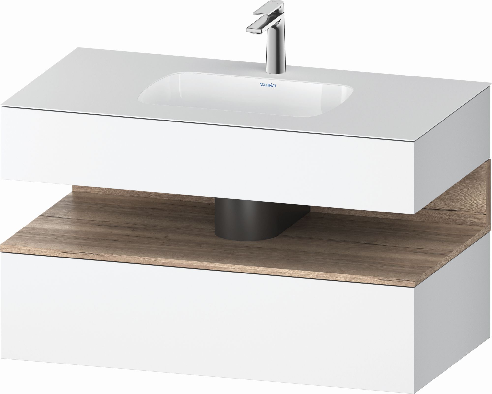 Duravit Qatego Waschbecken mit Unterschrank 100 cm weiß QA4786055180010