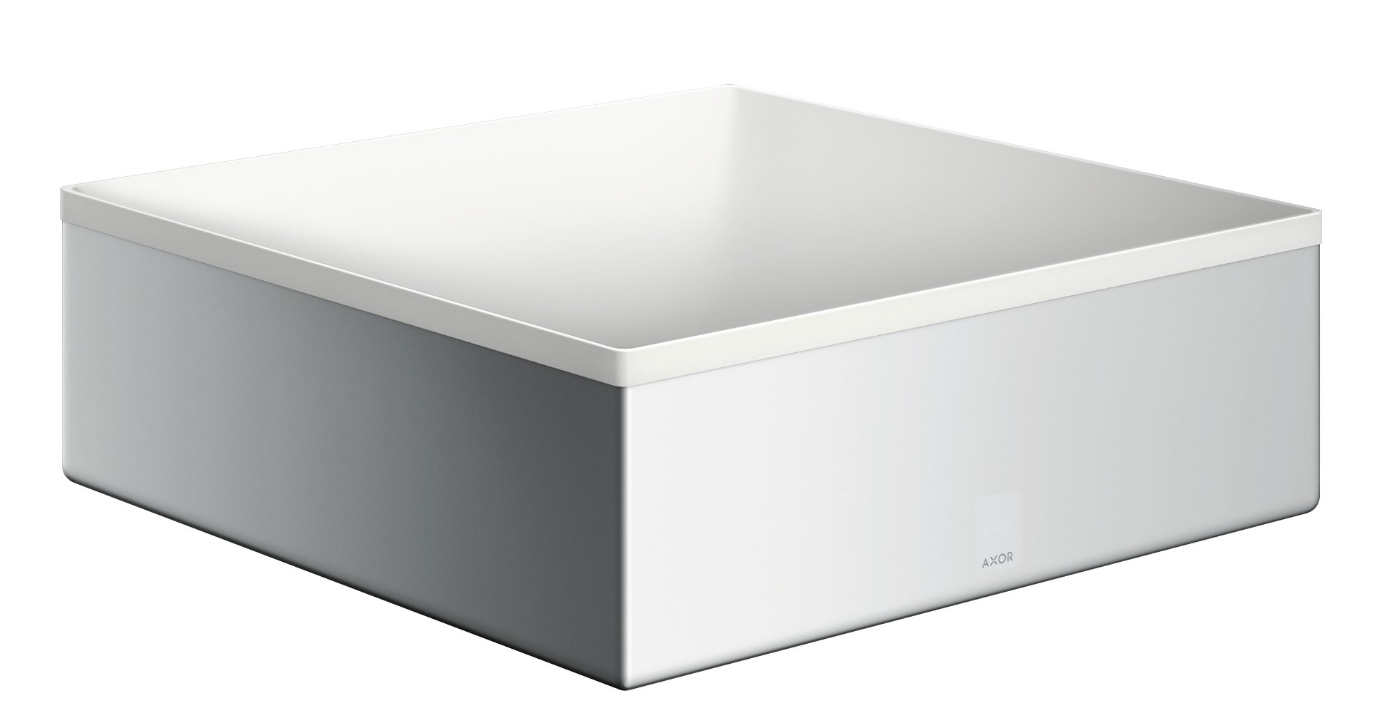 Axor Suite Waschbecken 28.5x28.5 cm quadratisch Aufsatzwaschbecken weiß-silber 42002000