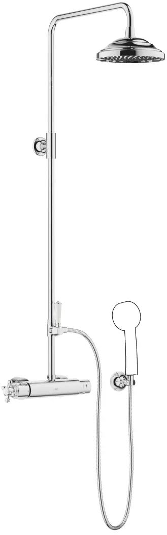 Dornbracht Madison Duschset Wandmontage mit Thermostat mit Kopfbrause chrom 34459360-00