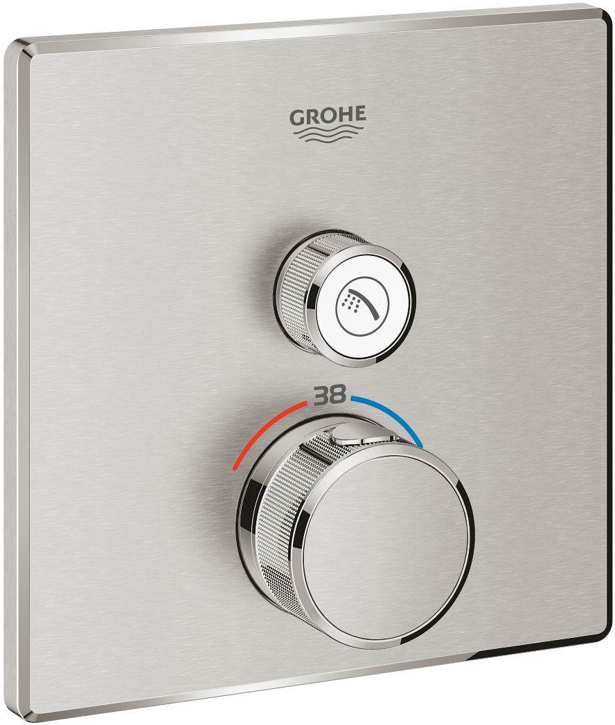Grohe Grohtherm SmartControl Duschbatterie Unterputz mit Thermostat SuperSteel 29123DC0