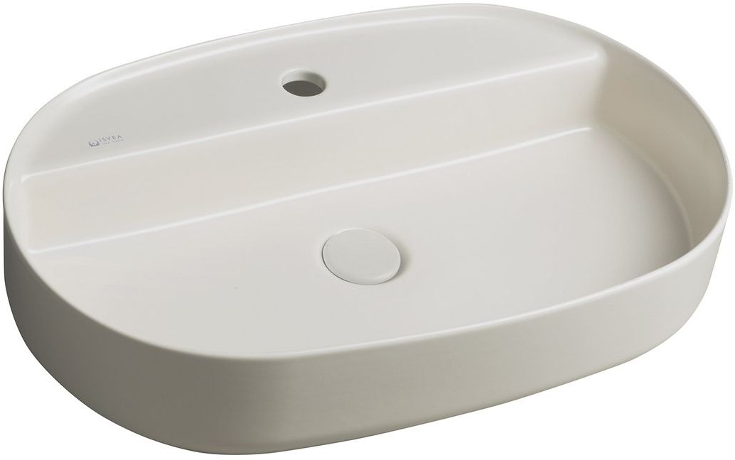 Isvea Infinity Waschbecken 60x40 cm oval Aufsatzwaschbecken braun/beige 10NF65060-2K