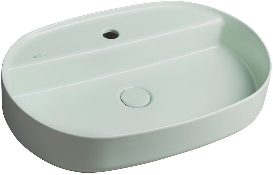 Isvea Infinity Waschbecken 60x40 cm oval Aufsatzwaschbecken 10NF65060-2T