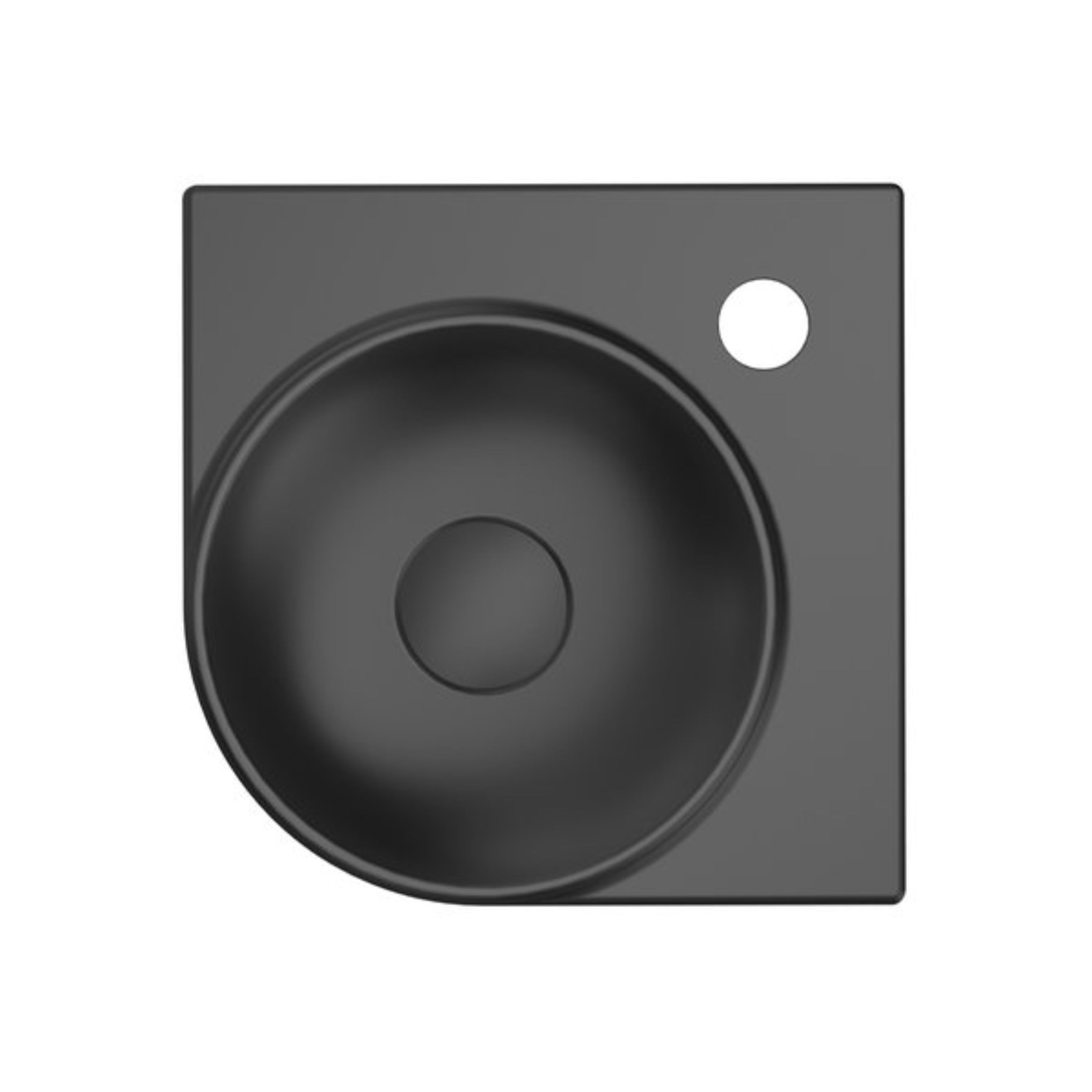 Ravak Yard Waschbecken 28x28 cm eckwaschbecken Klassisch-Möbel schwarz XJX0D228000