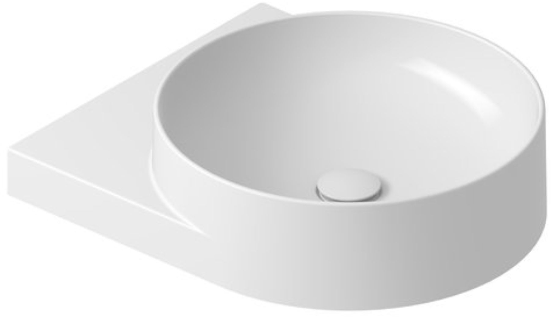 Ravak Yard Waschbecken 50x40.5 cm halbrund Klassisch-Möbel weiß XJX01040000