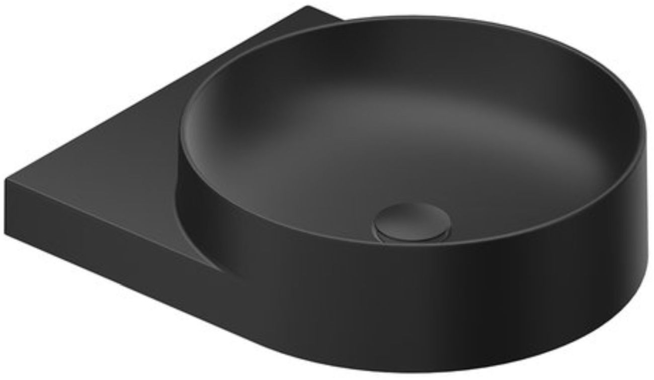Ravak Yard Waschbecken 50x40.5 cm halbrund Klassisch-Möbel schwarz XJX0D240002