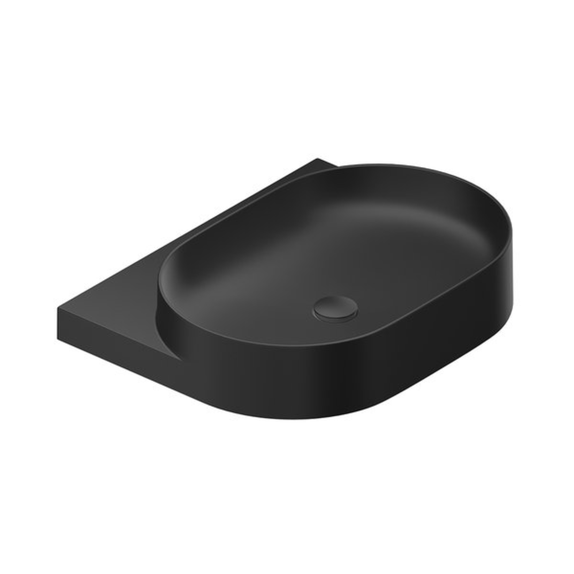 Ravak Yard Waschbecken 60.5x50 cm halbrund Klassisch-Möbel schwarz XJX0D260002