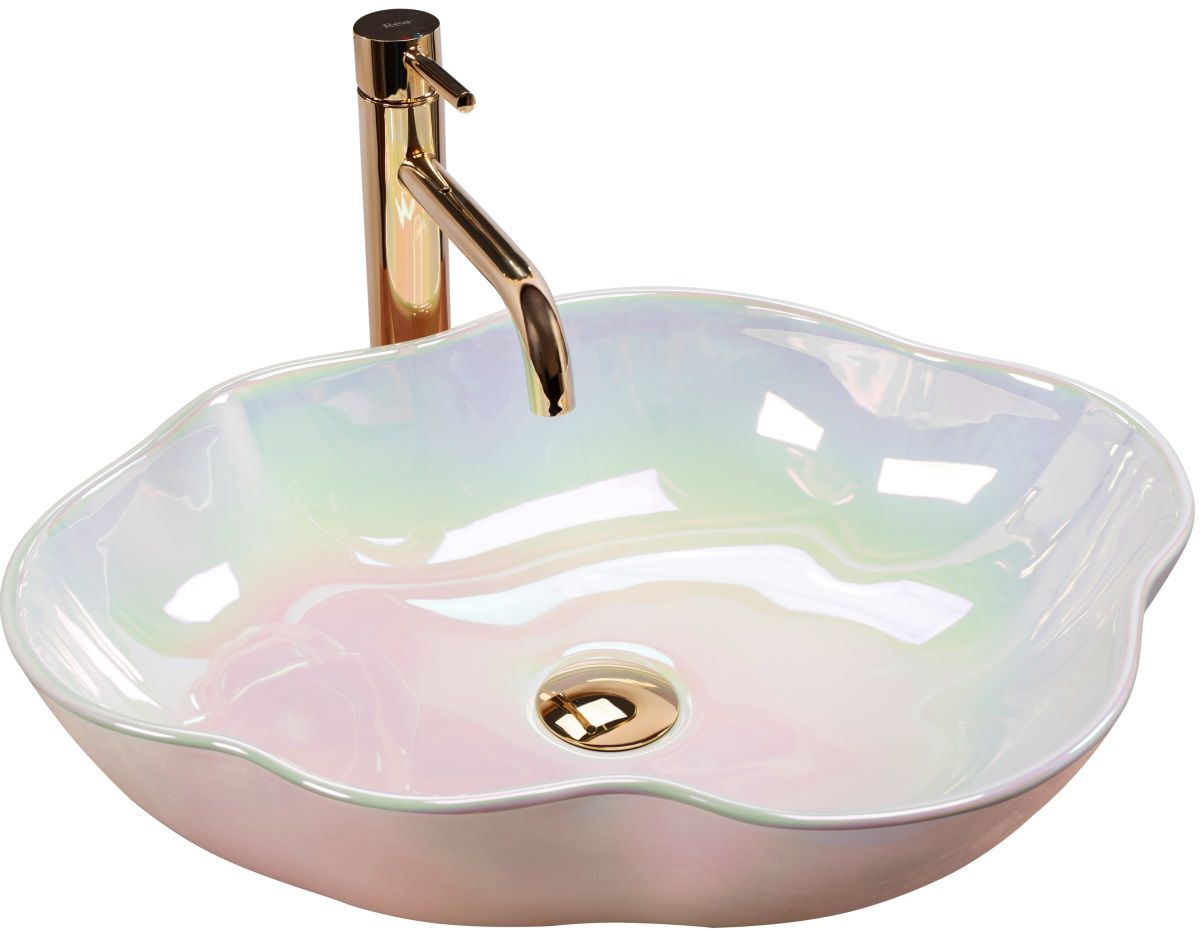 Rea Pearl Waschbecken 50.5x38 cm Aufsatzwaschbecken REA-U3309