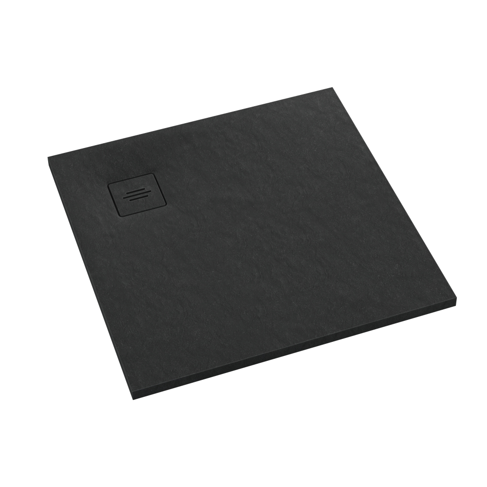 Schedline Protos Black Stone Quadratische Duschwanne 80x80 cm schwarz 3SP.P1K-8080/C/ST-M1/C/ST