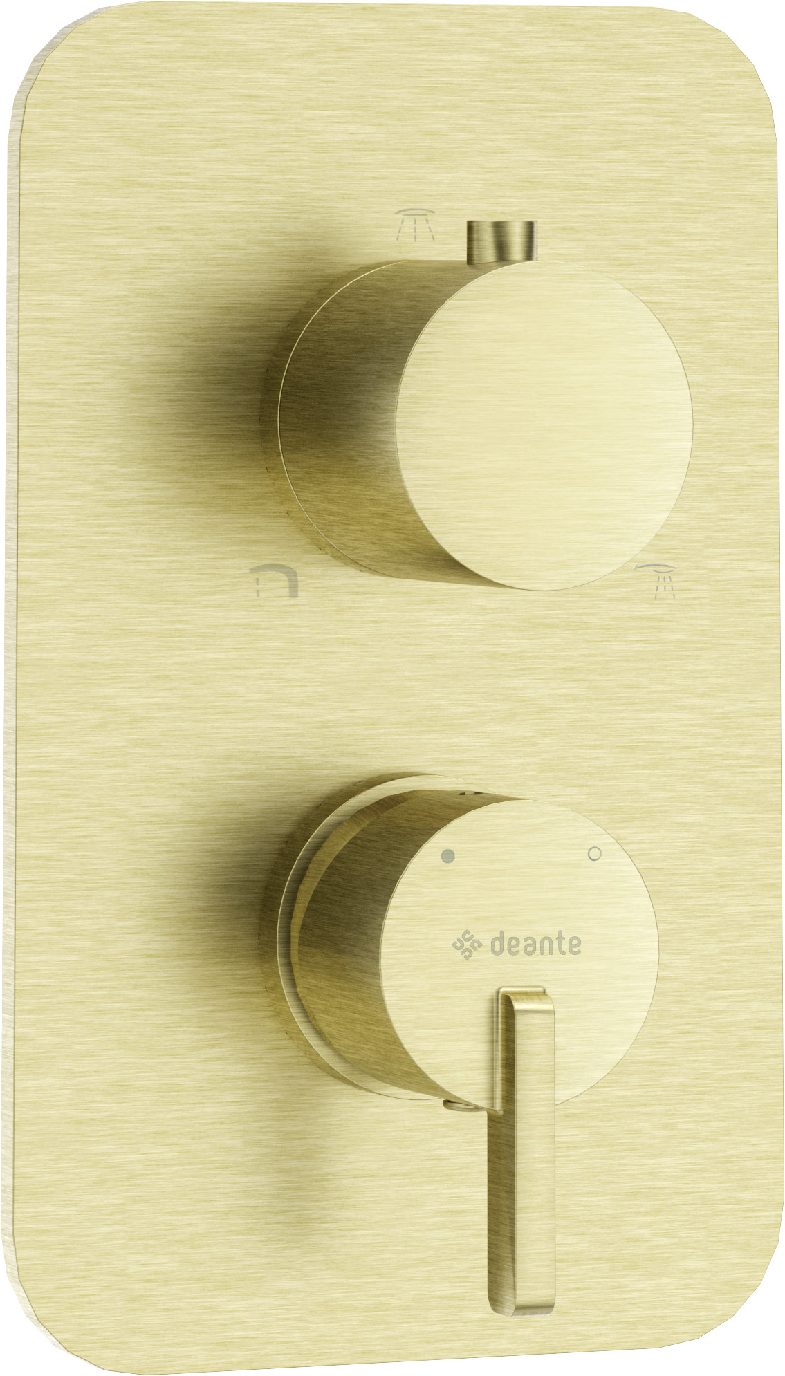 Deante Silia Badewannen- und Duscharmatur Unterputz gold BXYRQSM