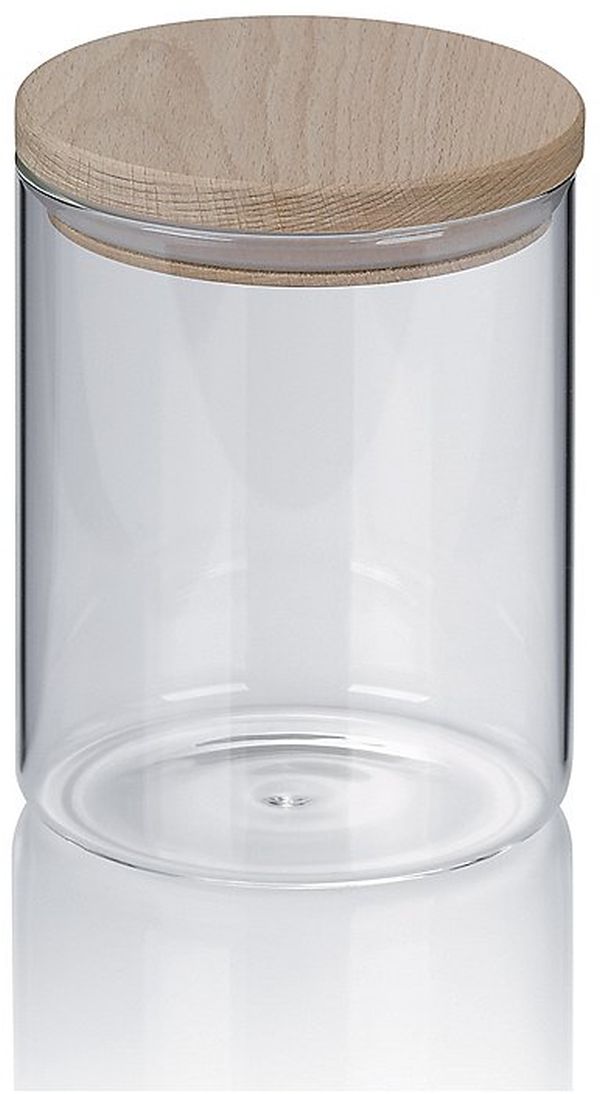 Kela Amelie Aufbewahrungsbehälter 10x10x13 cm transparent-beige 11955