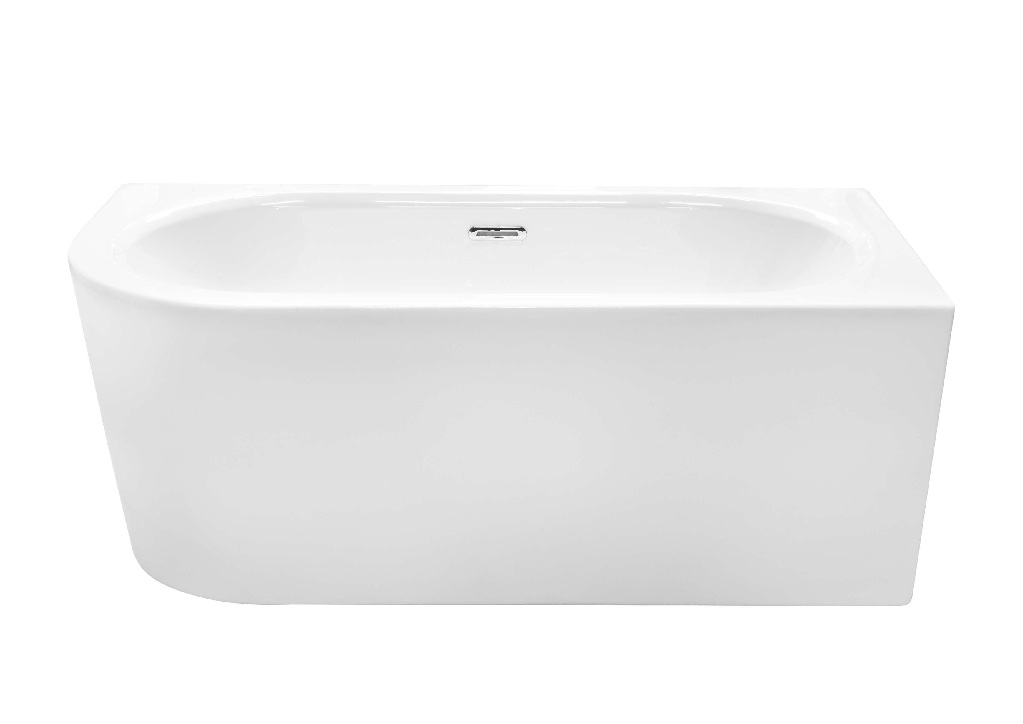 Besco Avita A-Line Wandmontierte Badewanne 150x75 cm rechteckig weiß #WAA-150APGS