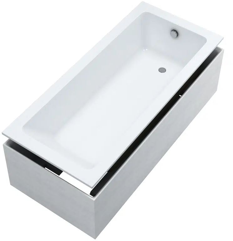 Schedline Fair Set Rechteckige Badewanne 170x75 cm weiß 3WSP.FS1P-17075