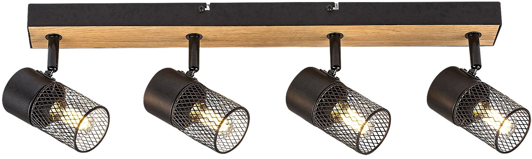 Rabalux Metta Deckenlampe 4x14 W schwarz-holz 71154